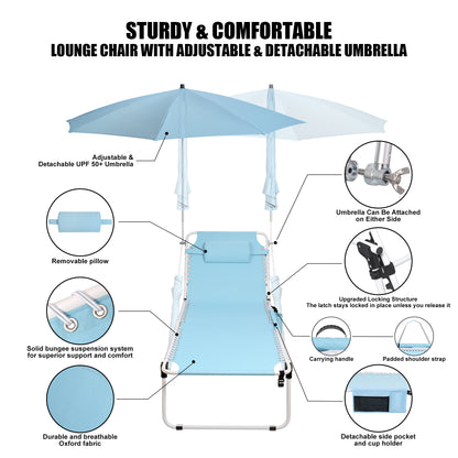 lounge chair with umbrella